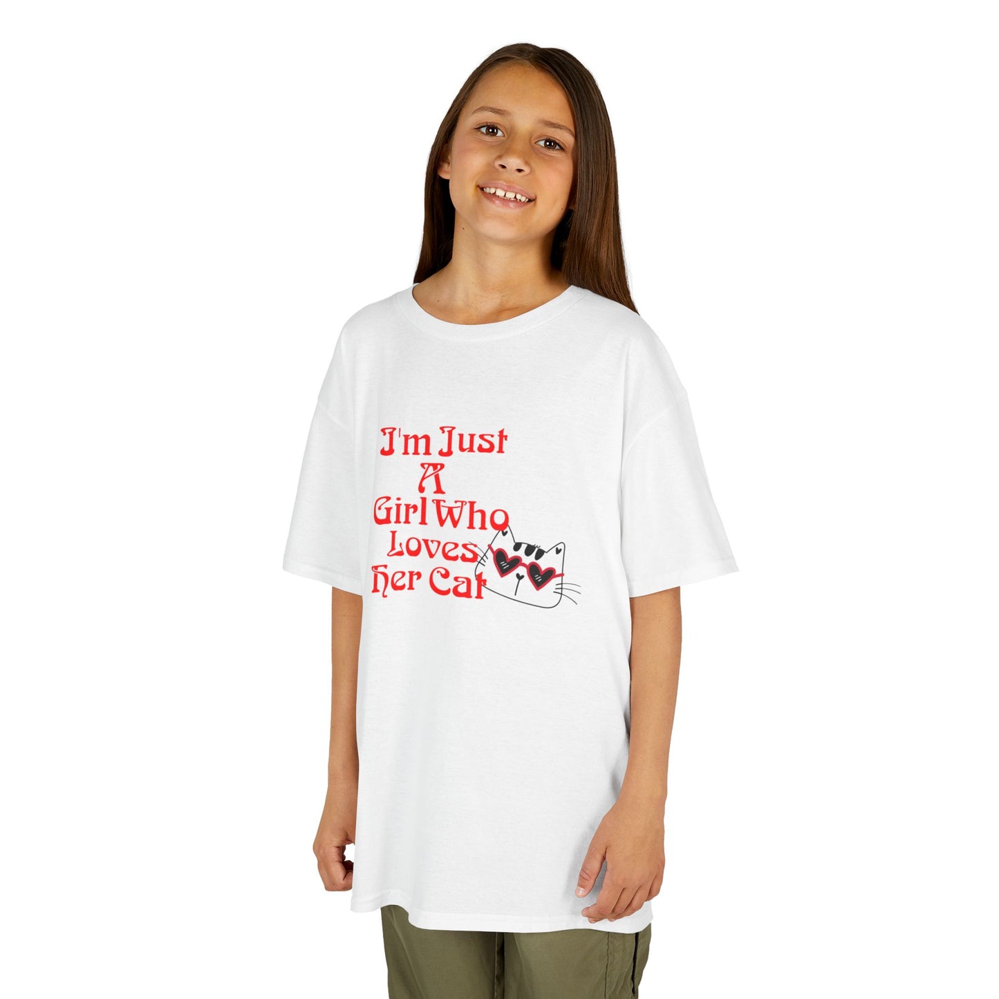 Cat Lover Kids Heavy Cotton Tee