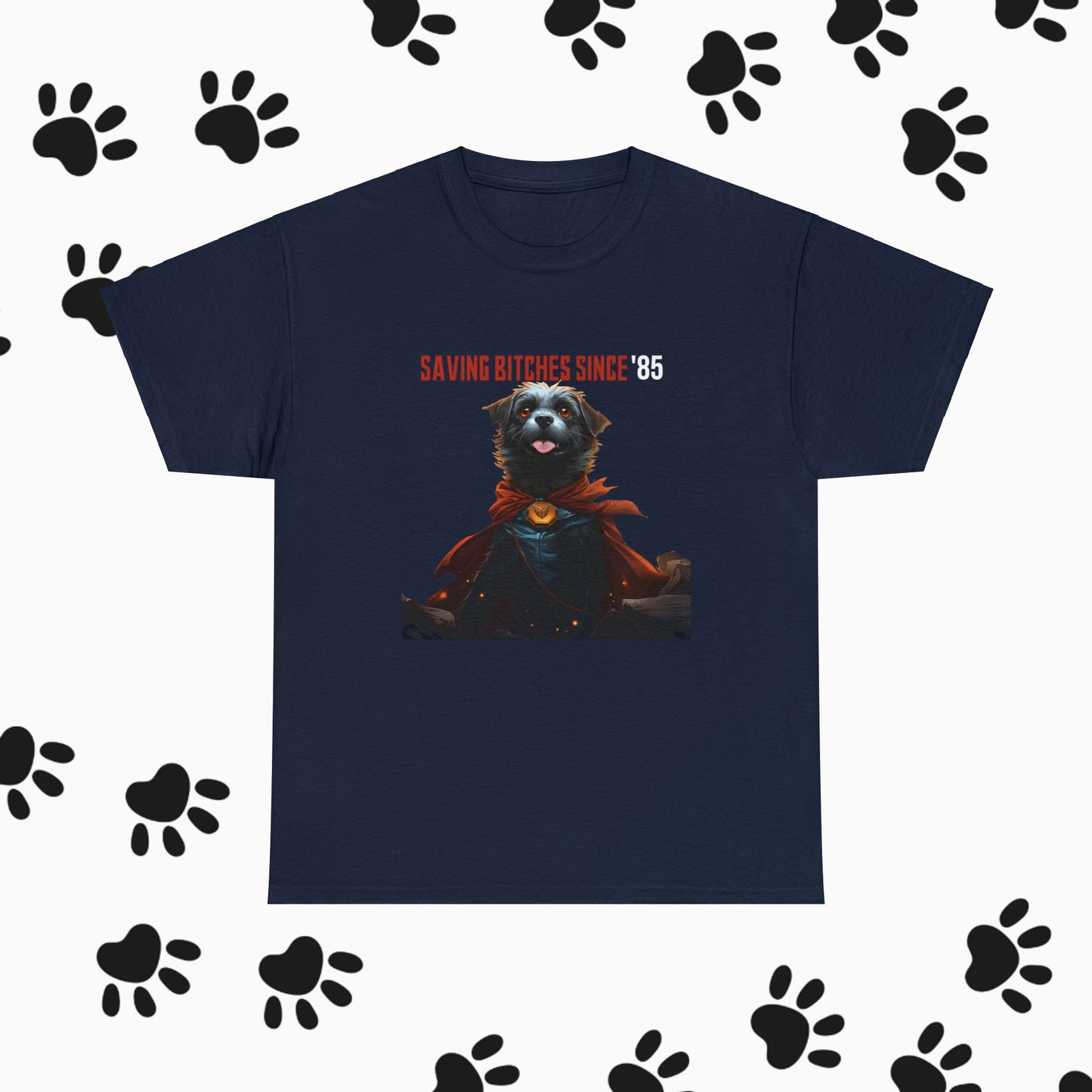 Unisex "Super Dog" Heavy Cotton Tee: Super Dog. Dog T-Shirt. Dog Lover. Animal Lover. Birthday Gift. Graphic T-shirt. Unisex