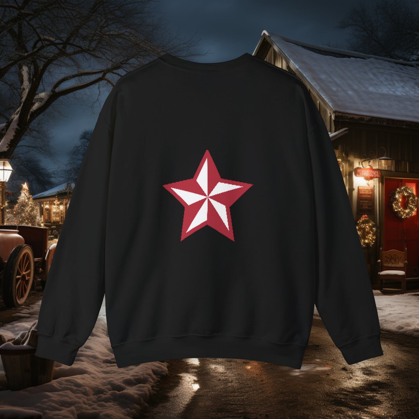 Unisex "Cowboy Santa" Crewneck Sweatshirt. Christmas Sweater. Texas. Christmas. Happy Holiday. Stocking Stuffer. Unisex Sweater