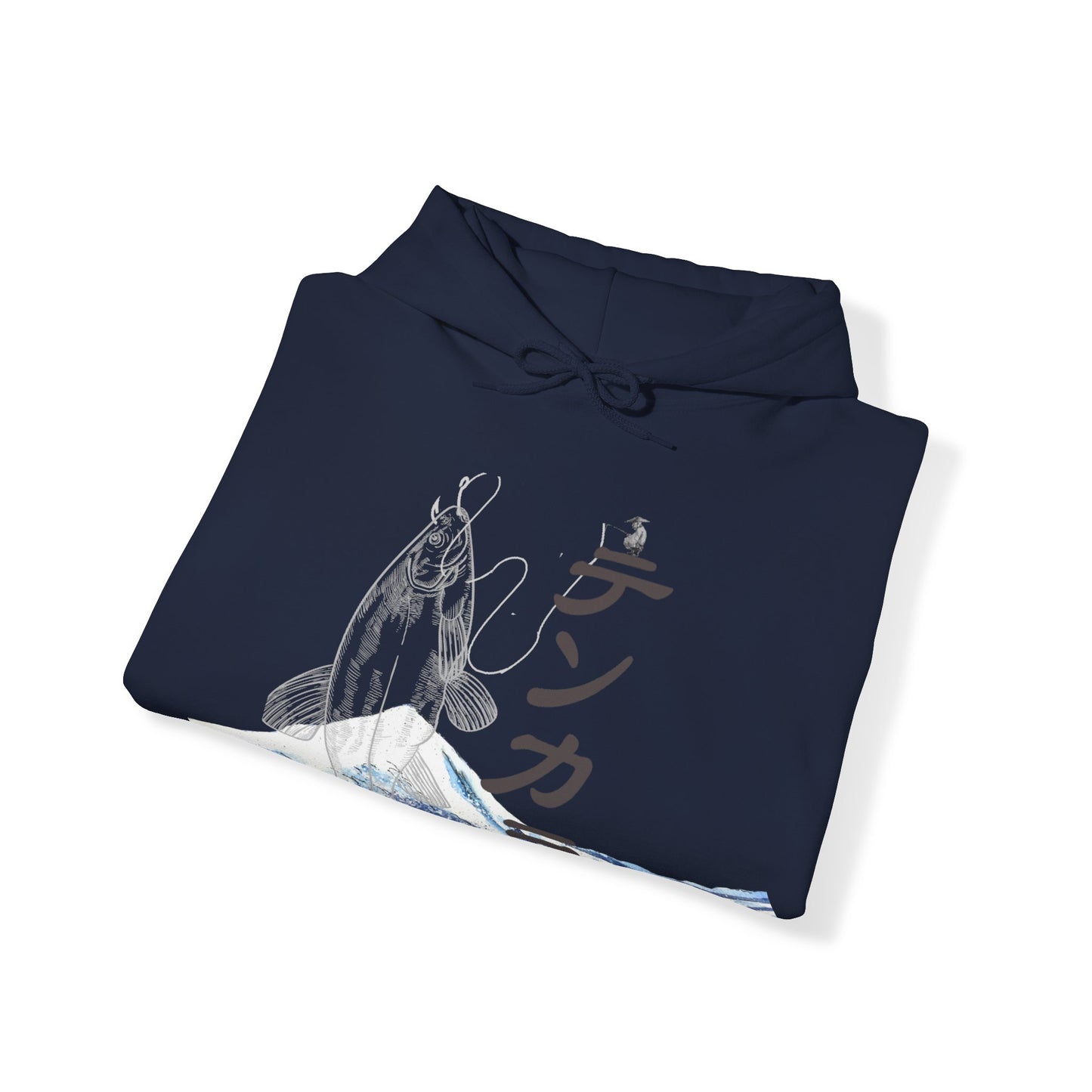 Unisex "Fly Fishing" Heavy Blend™ Hooded Sweatshirt. Graphic Sweater. Japanese. Hoodie. Gift For Him. Gift For Her. Fisherman. Fishing Gear