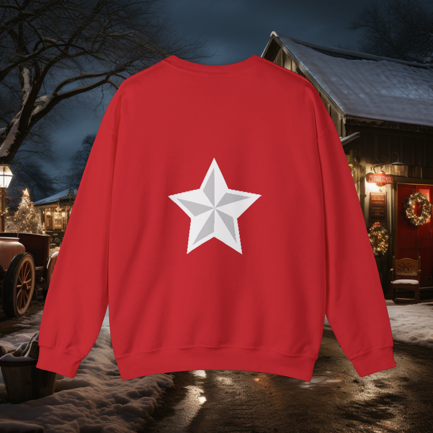 Unisex "Cowboy Santa" Crewneck Sweatshirt. Christmas Sweater. Texas. Christmas. Happy Holiday. Stocking Stuffer. Unisex Sweater