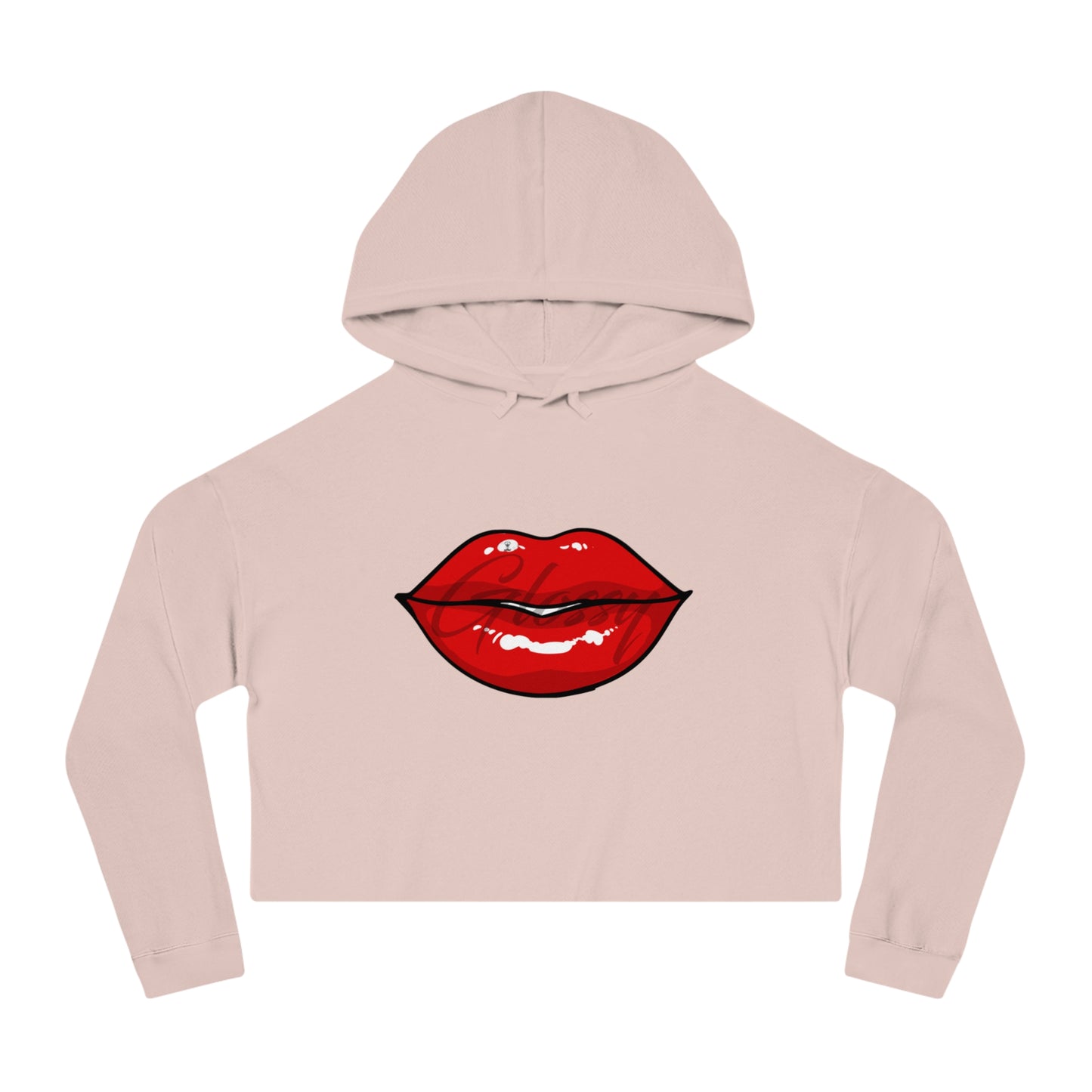 Glossy Lip Service Women's Cropped Hooded Sweatshirt
