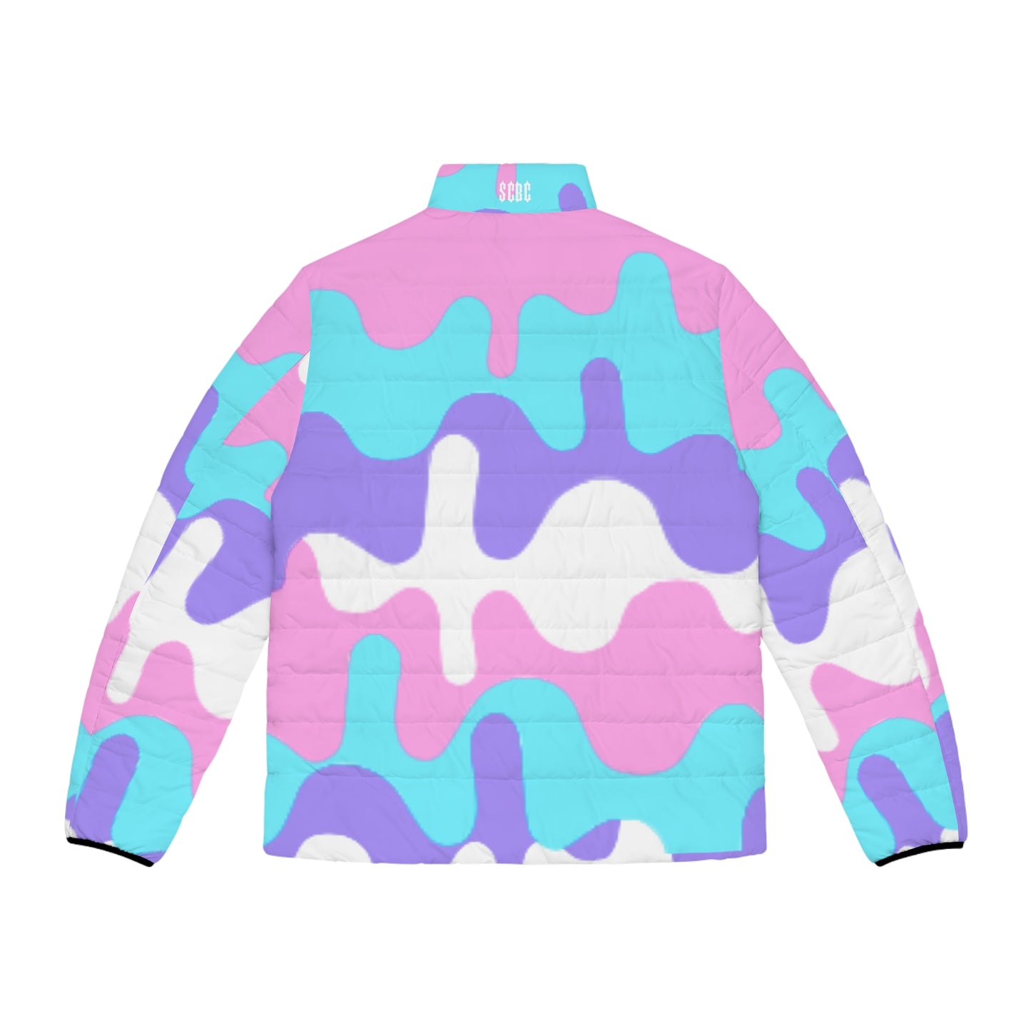 Men' s SCBC "Pastel Power" Puffer Jacket (AOP). Puffer Jacket, Spring, Men's Clothes, Warm Jacket, Lightweight, Art, Graphic Design