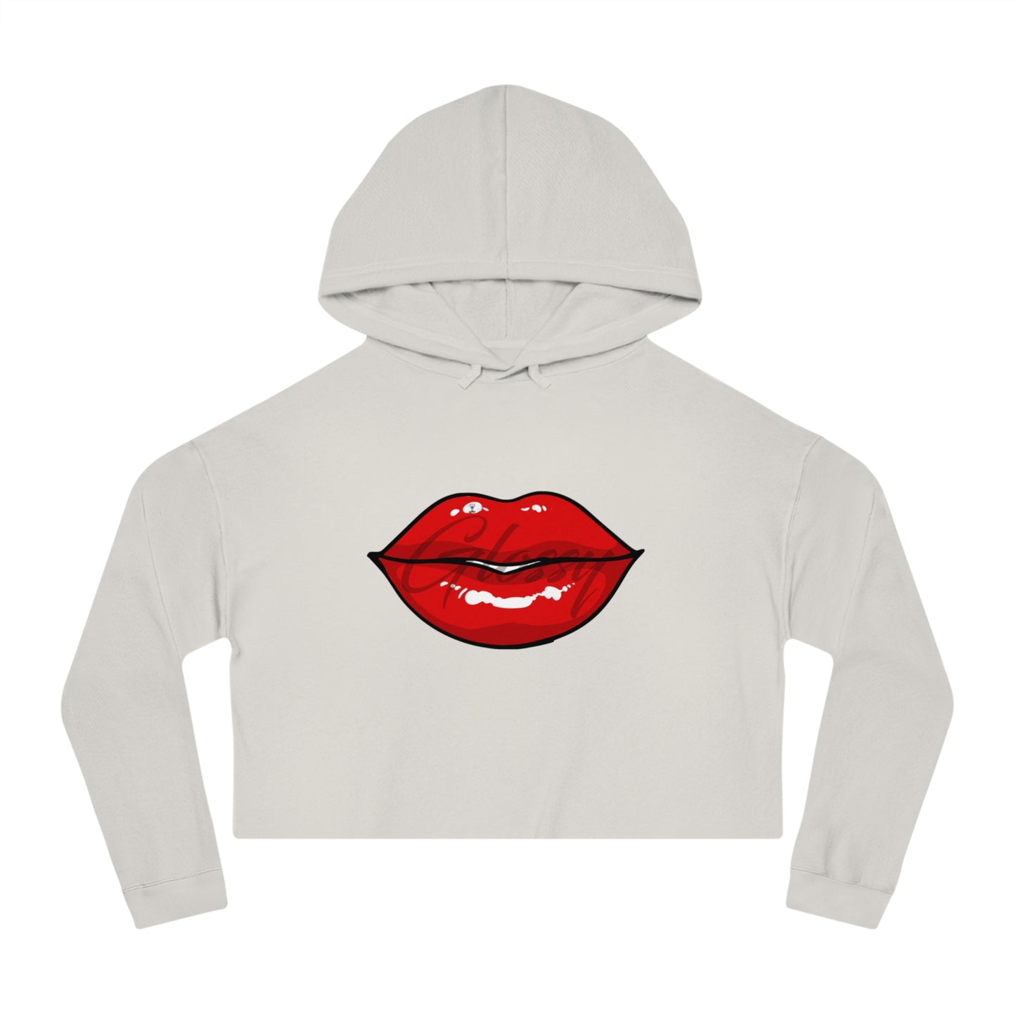 Glossy Lip Service Women's Cropped Hooded Sweatshirt