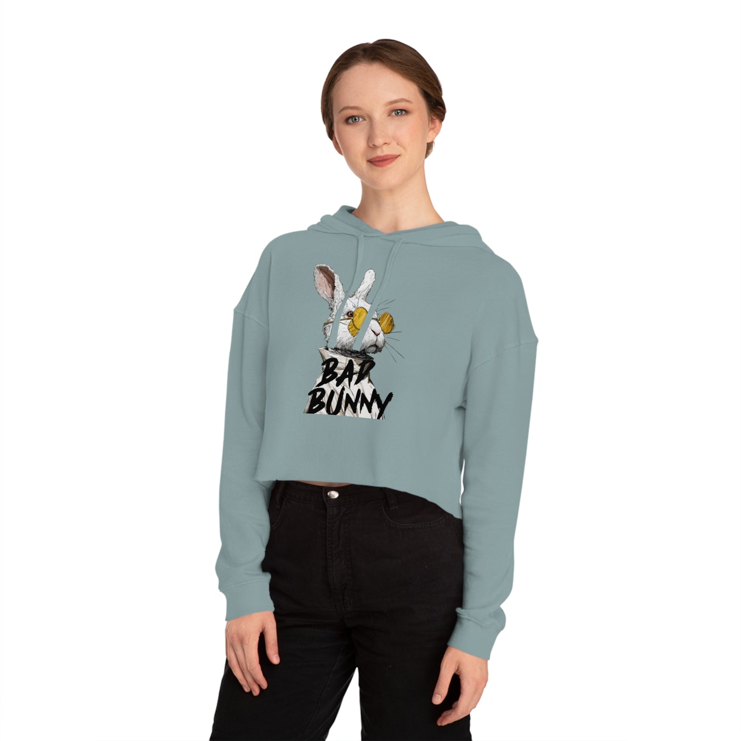 He's One Conejito Malo Superbowl Cropped Hoodie