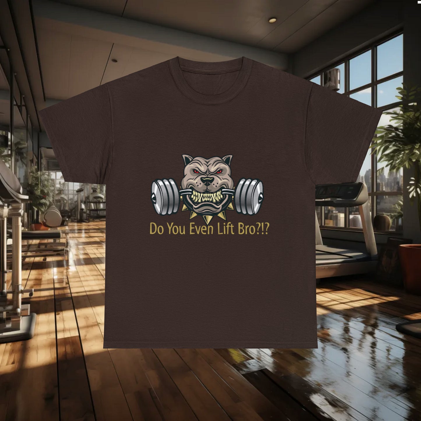 Unisex "Power Lifter"Heavy Cotton Tee. Gym Shirt. Workout Clothes. Unisex. Dog Lover. Pitfall. Animal Lover. Birthday Gift