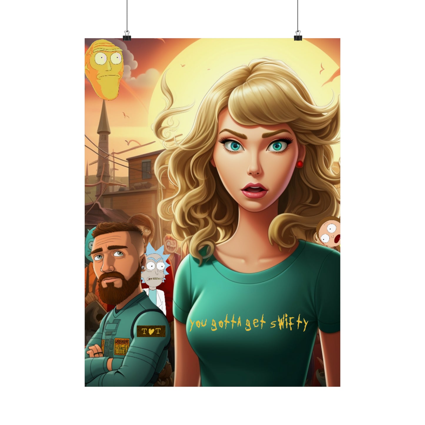 You Gotta Get "Swifty!" Matte Vertical Posters. Taylor Swift Poster. Rick & Morty Poster. Taylor Swift Fan Art. Swifties. Eras Tour Poster