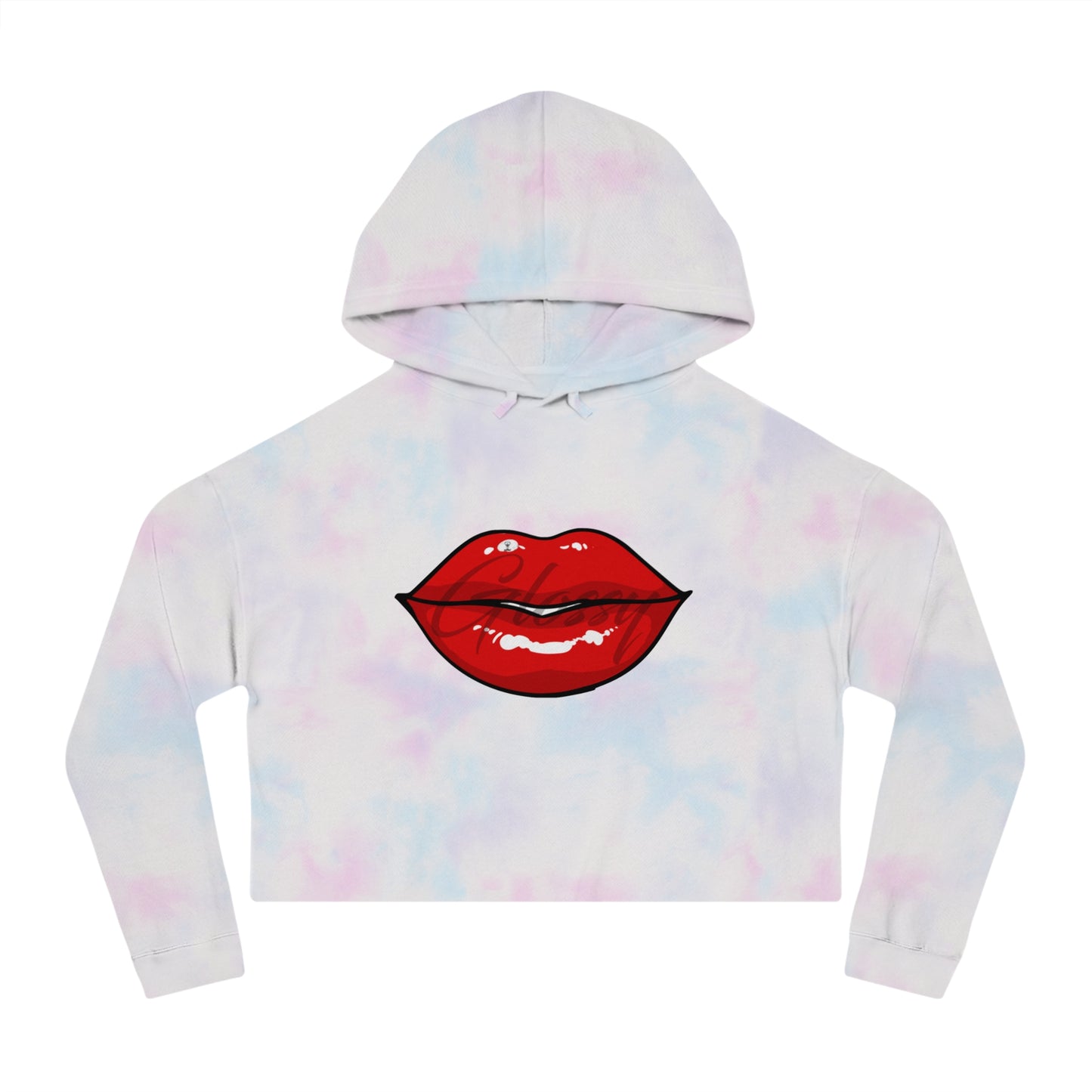 Glossy Lip Service Women's Cropped Hooded Sweatshirt