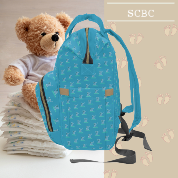 Multifunctional SCBC "Hello World" Diaper Bag.Baby Bag, New Mom, Infant Apparel, Baby Accessories, Baby Boy, Baby Girl, Backpack, Diaper Bag