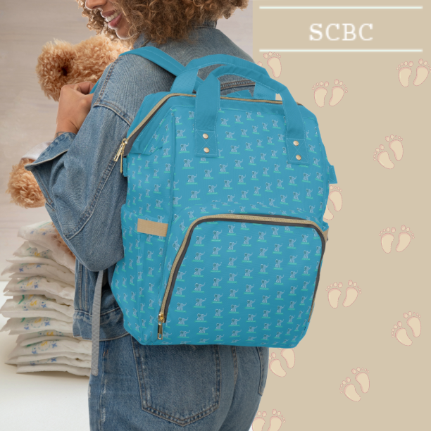 Multifunctional SCBC "Hello World" Diaper Bag.Baby Bag, New Mom, Infant Apparel, Baby Accessories, Baby Boy, Baby Girl, Backpack, Diaper Bag