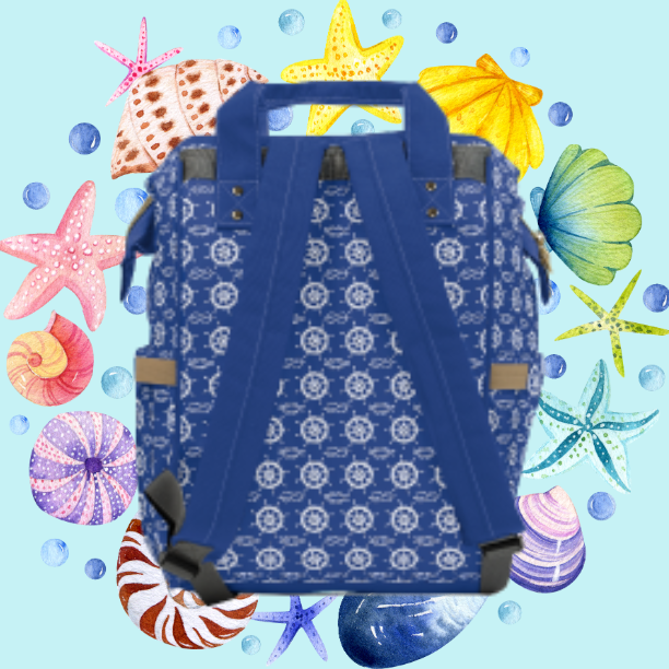 Multifunctional SCBC "Nautical" Diaper Bag. Baby Bag, New Mom, Infant Apparel, Baby Accessories, Baby Boy, Baby Girl, Backpack, Diaper Bag