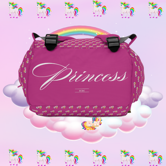 Multifunctional SCBC "Princess" Diaper Bag. Baby Bag, New Mom, Infant Apparel, Baby Accessories, Baby Boy, Baby Girl, Backpack, Diaper Bag