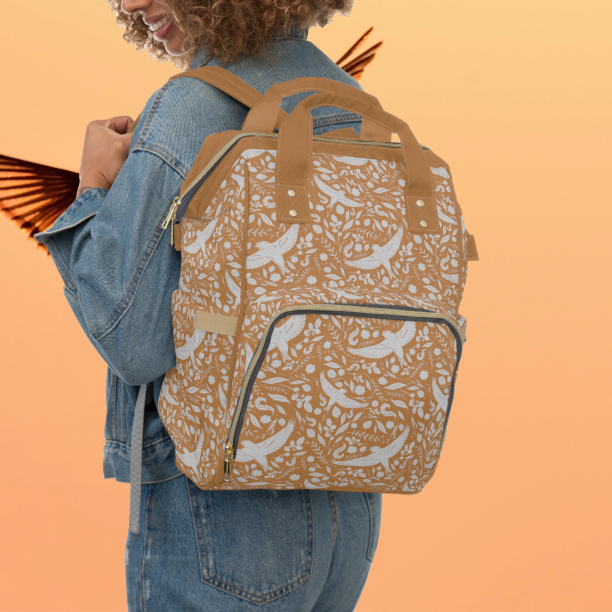 Multifunctional SCBC "Pumpkin" Diaper Bag. Baby Bag, New Mom, Infant Apparel, Baby Accessories, Baby Boy, Baby Girl, Backpack, Diaper Bag