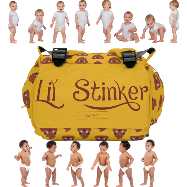 Multifunctional SCBC "Lil Stinker" Diaper Bag.Baby Bag, New Mom, Infant Apparel, Baby Accessories, Baby Boy, Baby Girl, Backpack, Diaper Bag