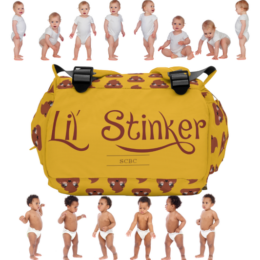 Multifunctional SCBC "Lil Stinker" Diaper Bag.Baby Bag, New Mom, Infant Apparel, Baby Accessories, Baby Boy, Baby Girl, Backpack, Diaper Bag
