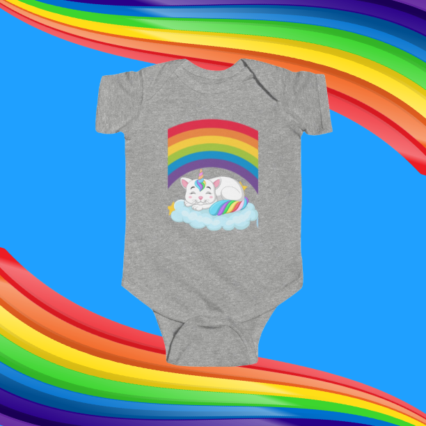 Infant "Unicorn Dreams" Fine Jersey Onesie. Gift For New Mom, Gift For New Dad, Baby Shower Gift, New Born, Baby, Birthday Gift