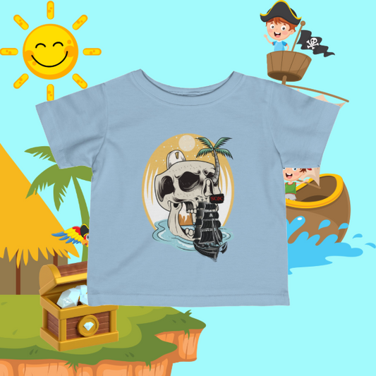 SCBC "Pirate Island" Infant Fine Jersey Tee. Baby Clothes, Infant, Baby Shirt, Baby Accessories, Pirate Shirt, Toddler Clothes, Kids Clothes