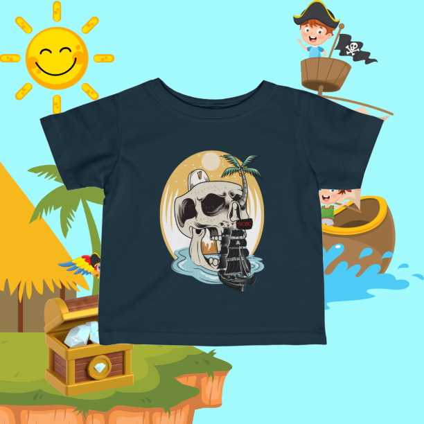 SCBC "Pirate Island" Infant Fine Jersey Tee. Baby Clothes, Infant, Baby Shirt, Baby Accessories, Pirate Shirt, Toddler Clothes, Kids Clothes