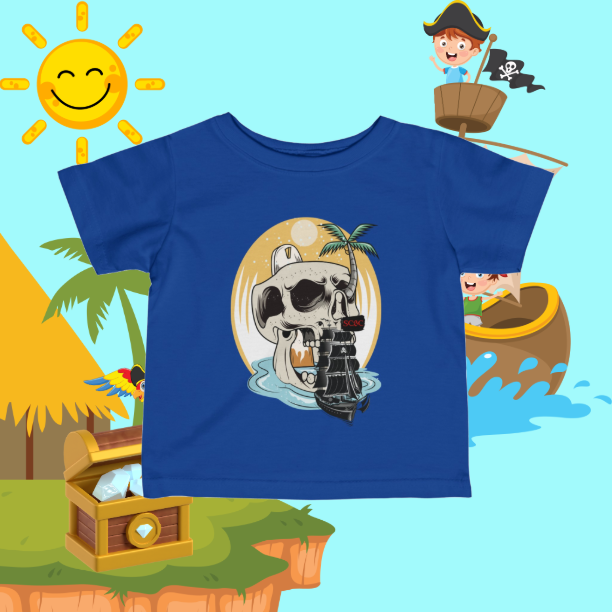 SCBC "Pirate Island" Infant Fine Jersey Tee. Baby Clothes, Infant, Baby Shirt, Baby Accessories, Pirate Shirt, Toddler Clothes, Kids Clothes
