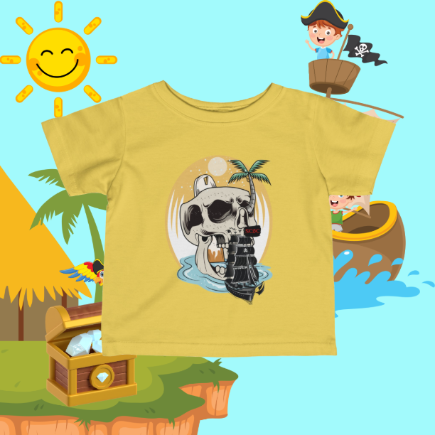 SCBC "Pirate Island" Infant Fine Jersey Tee. Baby Clothes, Infant, Baby Shirt, Baby Accessories, Pirate Shirt, Toddler Clothes, Kids Clothes