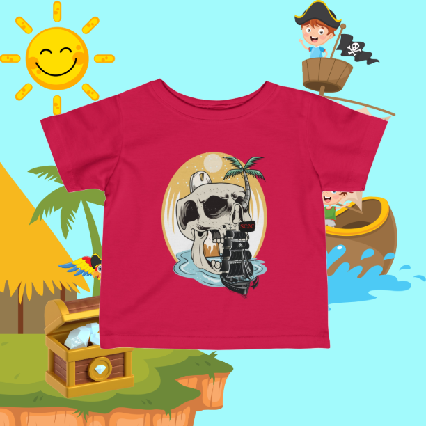 SCBC "Pirate Island" Infant Fine Jersey Tee. Baby Clothes, Infant, Baby Shirt, Baby Accessories, Pirate Shirt, Toddler Clothes, Kids Clothes