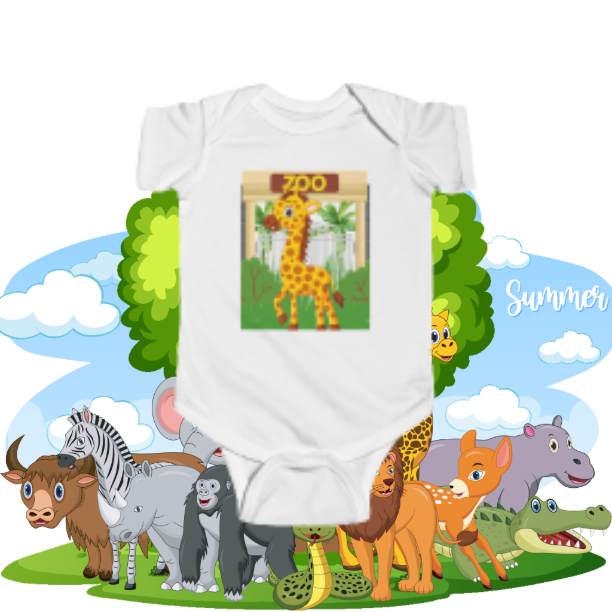 Infant "Giraffe" Fine Jersey Onesie. Gift For New Mom, Gift For New Dad, Baby Shower Gift, New Born, Baby, Birthday Gift
