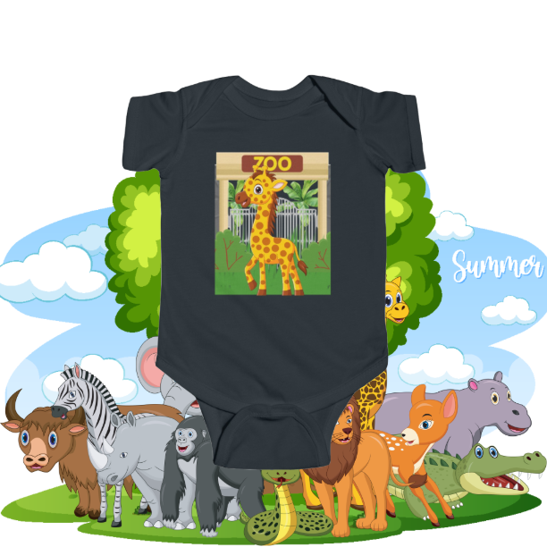 Infant "Giraffe" Fine Jersey Onesie. Gift For New Mom, Gift For New Dad, Baby Shower Gift, New Born, Baby, Birthday Gift
