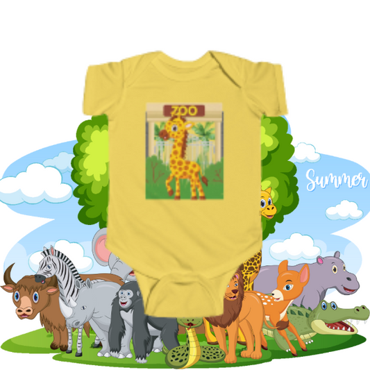 Infant "Giraffe" Fine Jersey Onesie. Gift For New Mom, Gift For New Dad, Baby Shower Gift, New Born, Baby, Birthday Gift