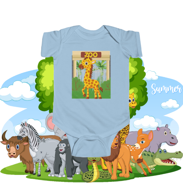Infant "Giraffe" Fine Jersey Onesie. Gift For New Mom, Gift For New Dad, Baby Shower Gift, New Born, Baby, Birthday Gift