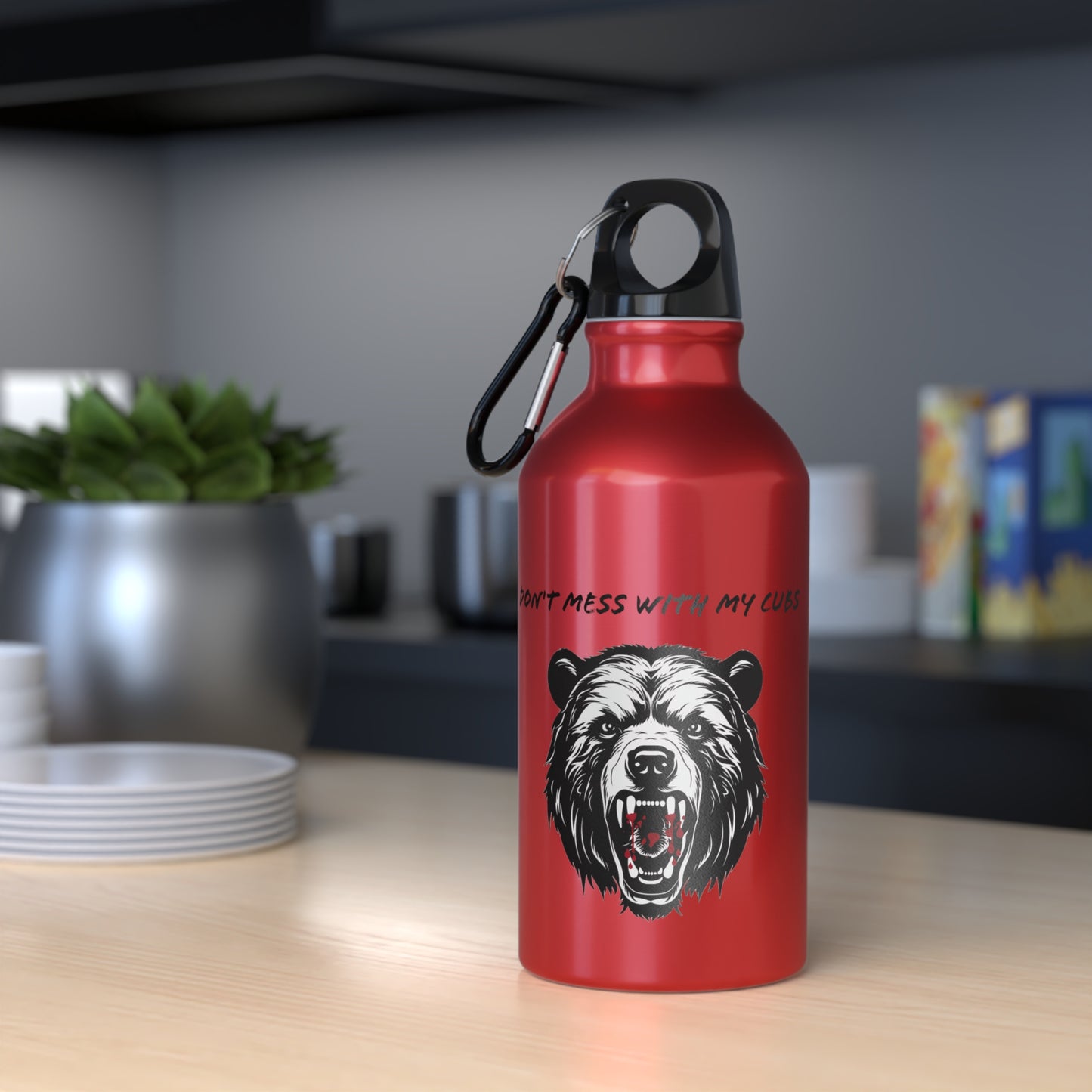 Mama Bear Stainless Steel Sport Bottle. Bottle For Work, Gym & Home. Perfect Gift for Mom, Gift For Grandma, Gift for New Mom. Hiking
