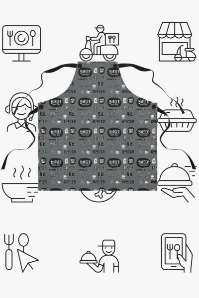 Adult SCBC "Burger Fiend"  Apron: Apron. Butcher Apron. Funny Apron. Butcher. Gift For Chef. Kitchen Apron. Gift For Mom. Gift For Homecooks