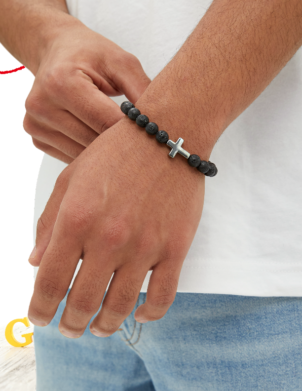 God Is King Cross Bead Bracelet. Crucifix. Christian/Catholic. Religious Jewelry. Christian Religious Jewelry. Prayer Bands. Jesus Bracelet