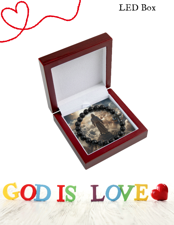 God Is King Cross Bead Bracelet. Crucifix. Christian/Catholic. Religious Jewelry. Christian Religious Jewelry. Prayer Bands. Jesus Bracelet