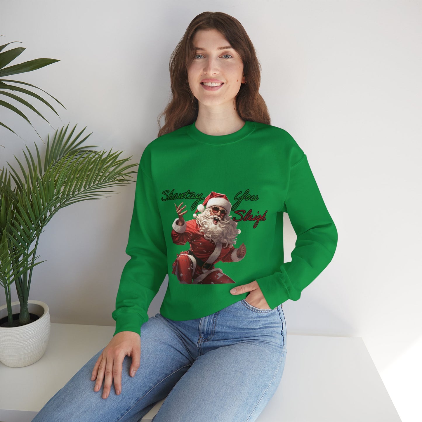 Unisex "Shantay You Sleigh" Crewneck Sweatshirt. Christmas Sweater. Funny Sweater. LGBTQ Apparel. Gay Apparel. Holiday/Christmas Clothes