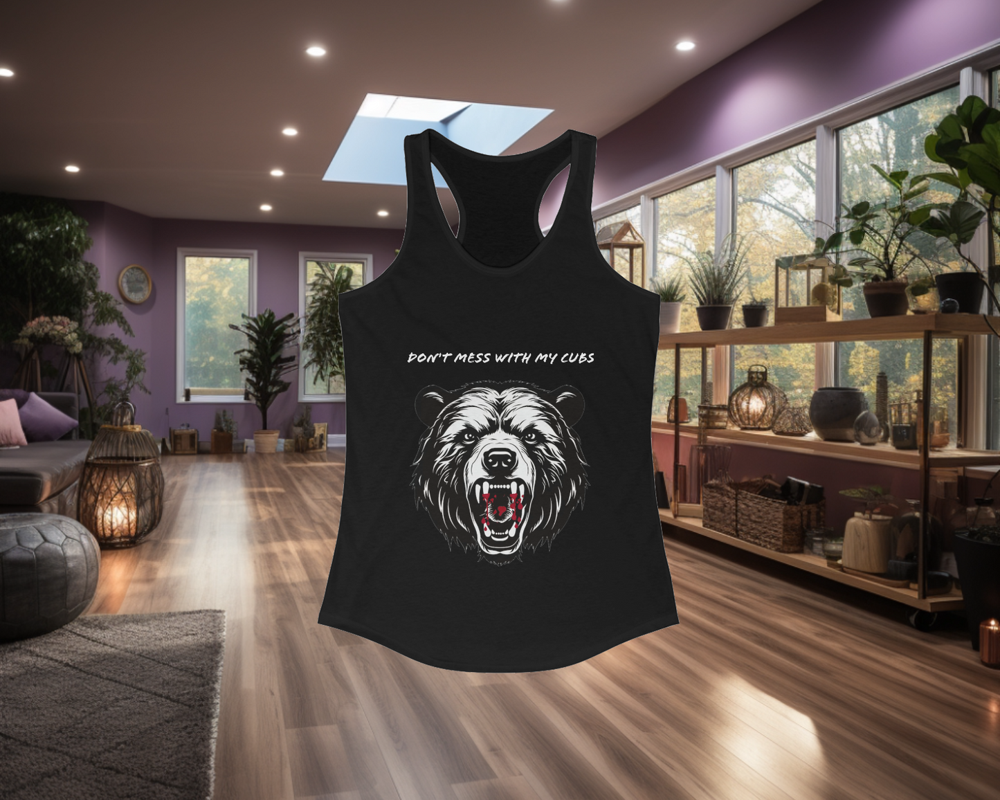 Women's "Mama Bear" Racerback Tank. Great For Yoga & The Gym. Gift For New Moms Gift For Mom Gift For Grandma. Birthday/Christmas Gift