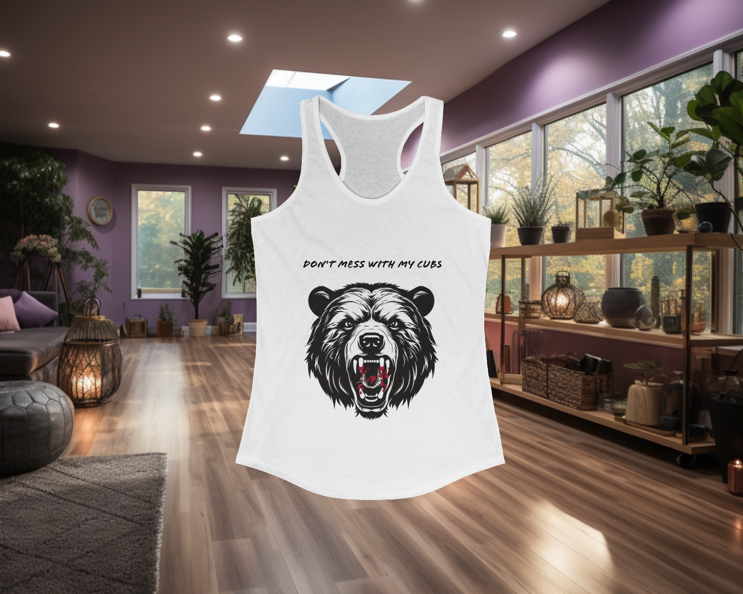Women's "Mama Bear" Racerback Tank. Great For Yoga & The Gym. Gift For New Moms Gift For Mom Gift For Grandma. Birthday/Christmas Gift