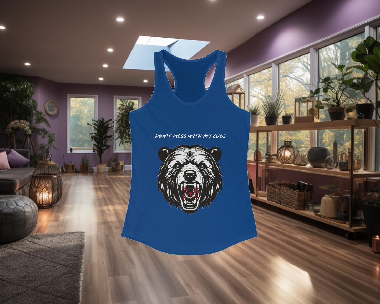 Women's "Mama Bear" Racerback Tank. Great For Yoga & The Gym. Gift For New Moms Gift For Mom Gift For Grandma. Birthday/Christmas Gift
