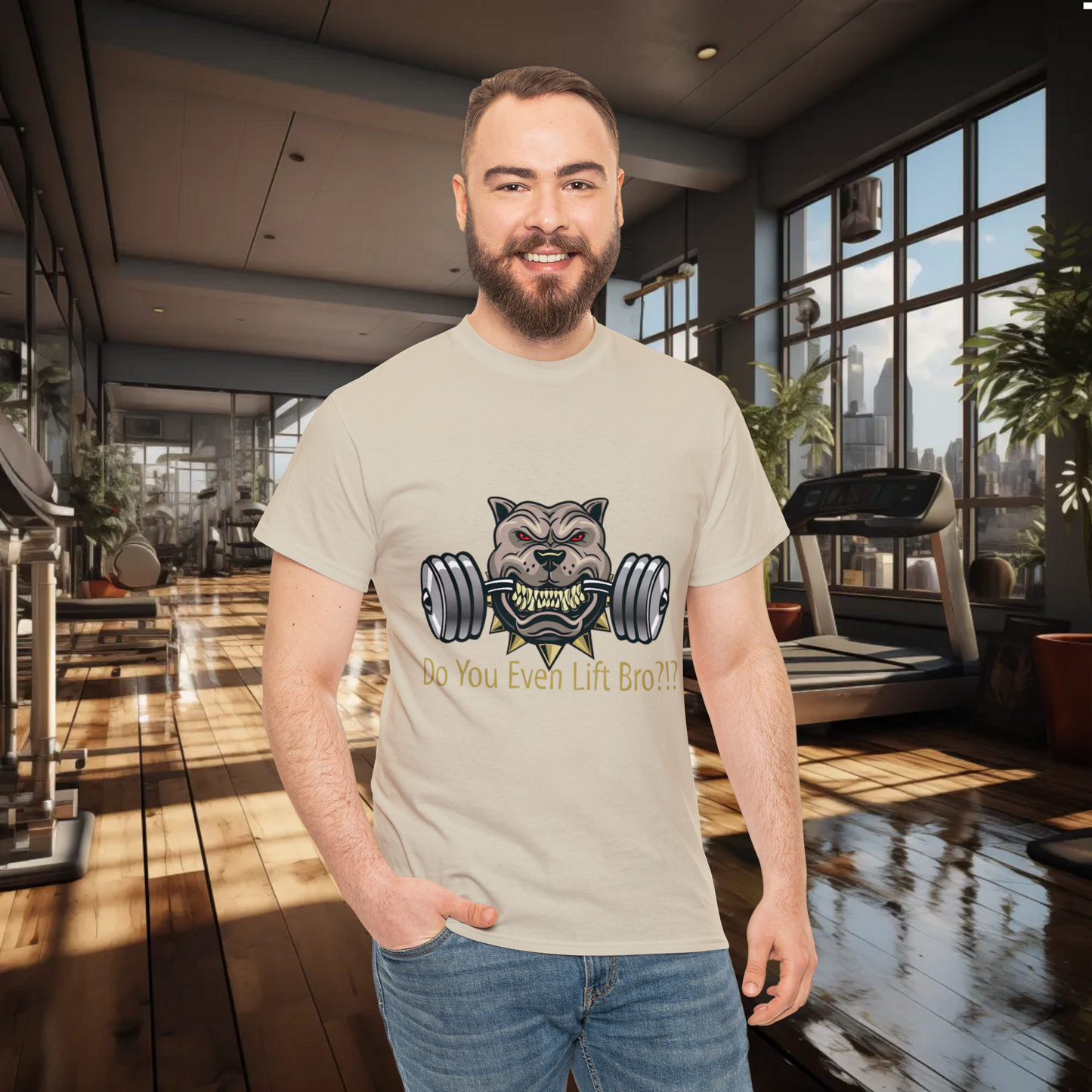 Unisex "Power Lifter"Heavy Cotton Tee. Gym Shirt. Workout Clothes. Unisex. Dog Lover. Pitfall. Animal Lover. Birthday Gift