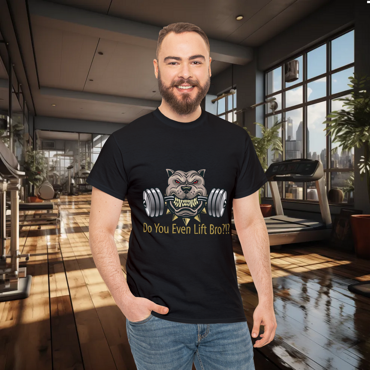 Unisex "Power Lifter"Heavy Cotton Tee. Gym Shirt. Workout Clothes. Unisex. Dog Lover. Pitfall. Animal Lover. Birthday Gift