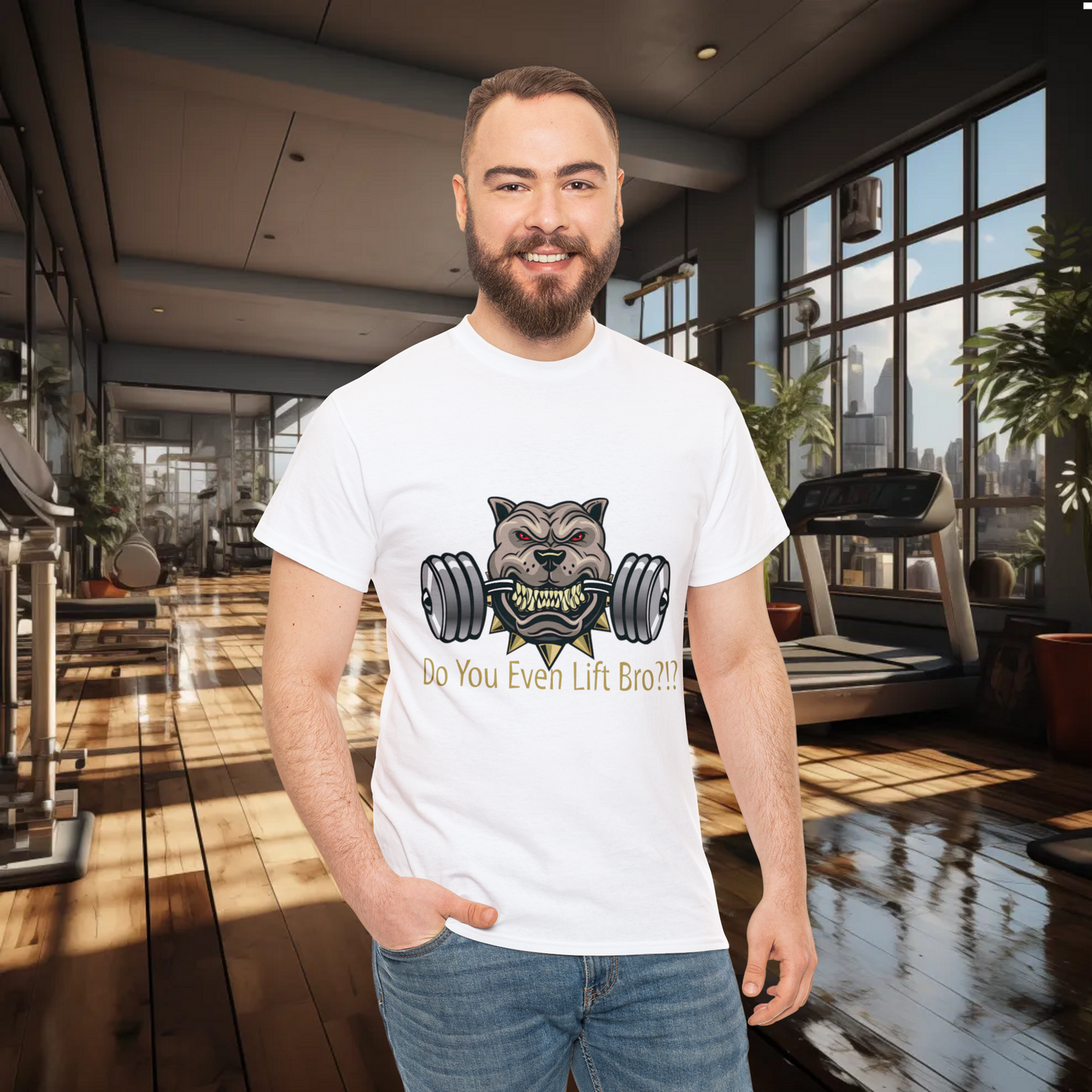 Unisex "Power Lifter"Heavy Cotton Tee. Gym Shirt. Workout Clothes. Unisex. Dog Lover. Pitfall. Animal Lover. Birthday Gift