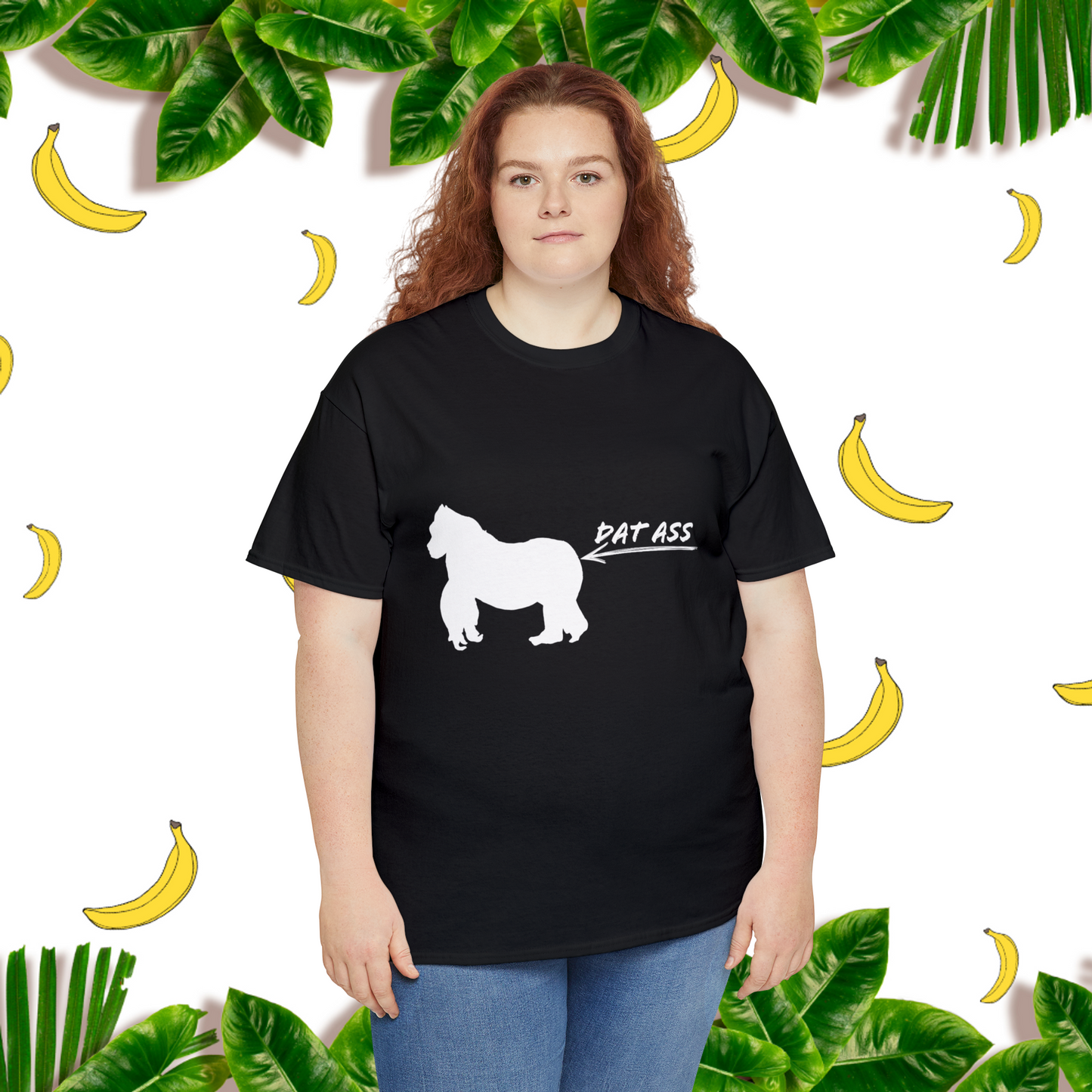 Unisex "Dat Ass" Heavy Cotton Tee. Unisex. Humorous T-Shirt. Animal Print. Gift For Animal Lover. Birthday Gift. Gift For Him. Gift For Her