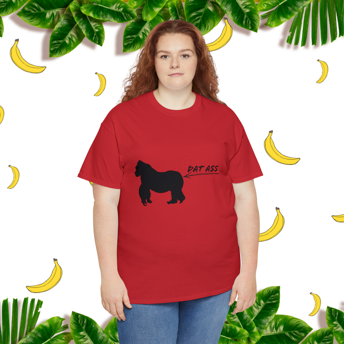 Unisex "Dat Ass" Heavy Cotton Tee. Unisex. Humorous T-Shirt. Animal Print. Gift For Animal Lover. Birthday Gift. Gift For Him. Gift For Her