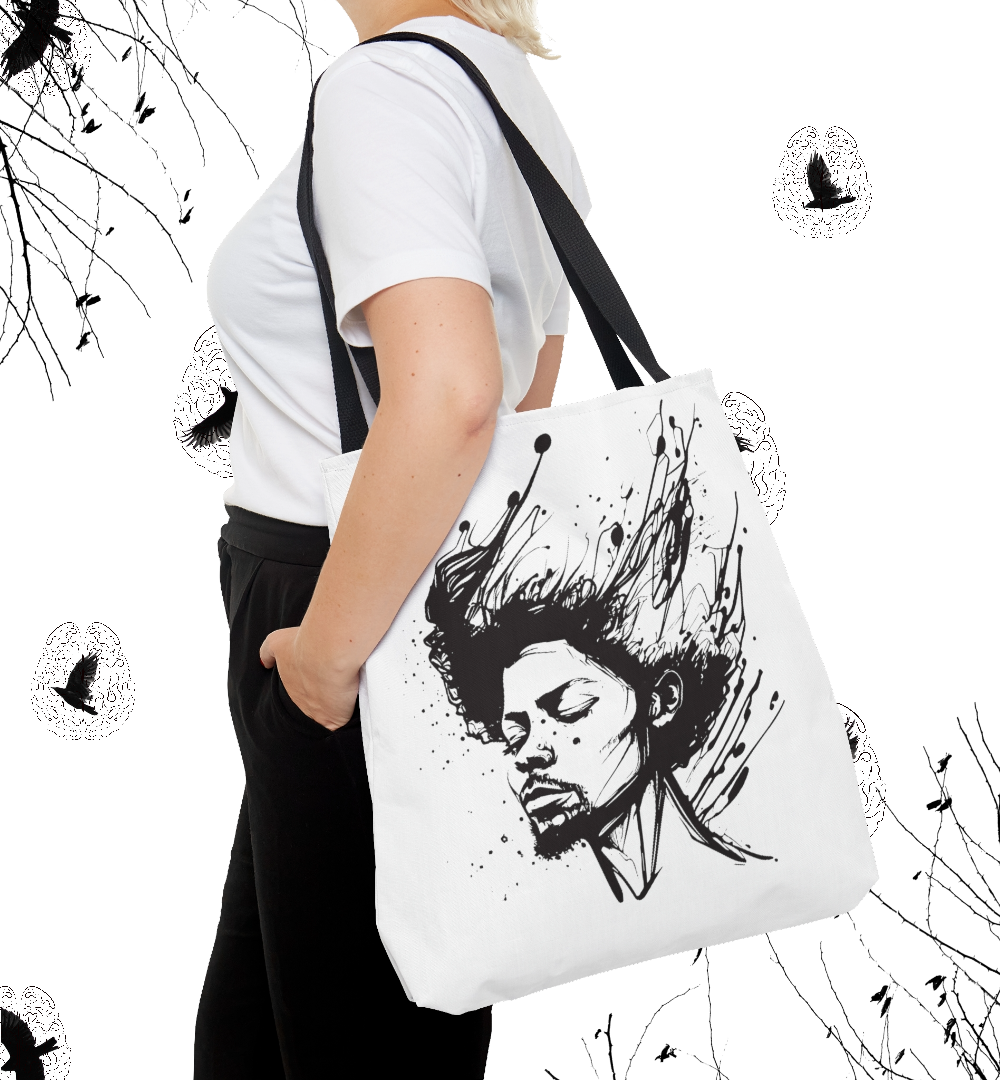 Free Your Mind Tote Bag (AOP). Tote Bag. Green Bag. Everyday Use Bag. Gift For Her. Gift For Him. Anniversary Gift. Positive Affirmation